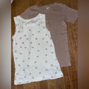 Bundle of 2 Kate Quinn organic cotton pointelle shirts tops nwot both new